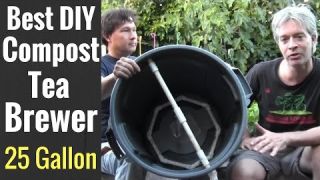 Best DIY Compost Tea Brewer made with a Garbage Can & PVC Pipe